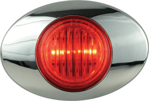 Optronics M3 LED Millennium Series 3" Red Marker / Clearance Light With Bezel