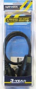 Optronics 5-Way Flat to 7-Way Round Adaptor 16" Cable Wiring Harness - Retail Pack