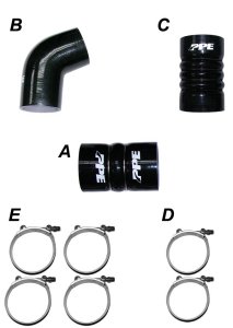 Pacific Performance Engineering PPE 115910610 LBZ/LMM 06-10 Silicone Hose And Clamp Kit Black