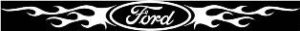 Chroma Graphics Ford Oval w/Flames Xpressionz Sunscreen Decal
