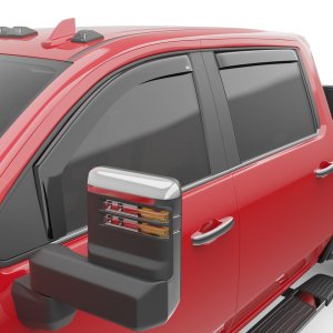 EGR 571651 In-Channel Window Visors Front & Rear Set Dark Smoke Crew Cab 20-24 Chevrolet Silverad...