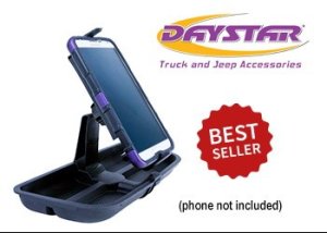 Daystar KJ71057BK 11-17 Upper Dash Panel W/ Large I Phone and I Phone Plus Mini Pad Mount Black