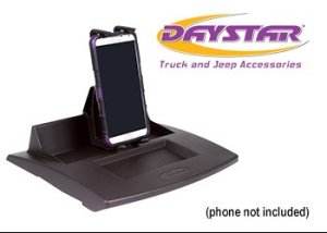 Daystar KJ71059BK 07-10 Upper Dash Panel W/ Large I Phone and I Phone Plus Mini Pad Mount Black