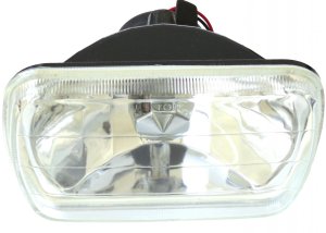 Race Sport Lighting RS-7012 7x6 Inch Diamond Cut Rectangle Headlight Conversion Lens Pair