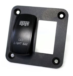 Race Sport Lighting RS2PRS Rocker Switch Mounting Panel for 2 Rocker Switches Aluminum