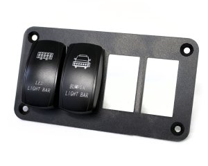 Race Sport Lighting RS4PRS Rocker Switch Mounting Panel for 4 Rocker Switches Aluminum