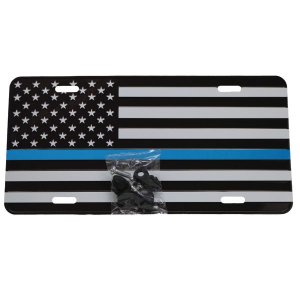 Race Sport Lighting RSAFLP-B Support the Blue American Flag Front License Plate Limited Edition