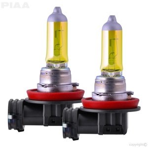 PIAA 22-13408 Solar Yellow H8 Light Bulb (2500K - 12V 35W) - 2 Pack