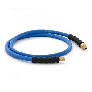 BluBird 1/2" X 3' Rubber Lead-in Air Hose with 1/2" Brass MNPT Industrial Fittings