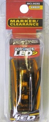 Optronics LED Amber Stud Mount Rectangle Marker / Clearance Light