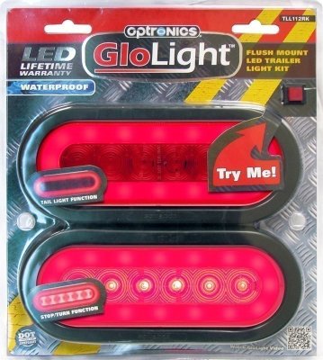 Optronics LED GloLight 6" Oval Trailer Light Kit PL-3 Connection