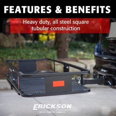 Erickson Hitch-Mounted Heavy Duty Cargo Carrier  - 500 LB Rated