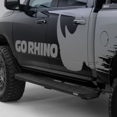 Go Rhino - 63412973T - RB10 Running Boards With Mounting Brackets - Protective Bedliner Coating