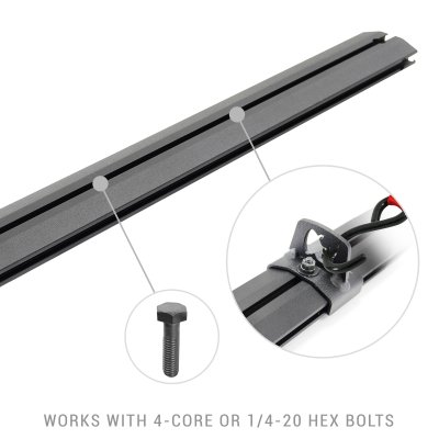 Go Rhino 5935011T - XRS Cross Bars 49 3/4" Side Rail Accessory Kit - Textured Black