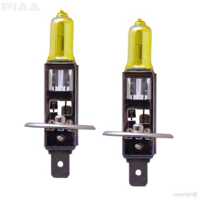 PIAA 22-13401 Solar Yellow H1 Light Bulb (2500K - 12V 55W) - 2 Pack