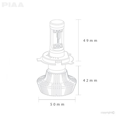 PIAA 26-17313 White H13 Platinum LED Bulb Kit 4000 lumens - 2 Pack